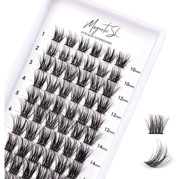 Natural Look Individual Cluster Lashes - 72 3D False Eyelashes for DIY Glam - Glam Global UKGlam Global UK
