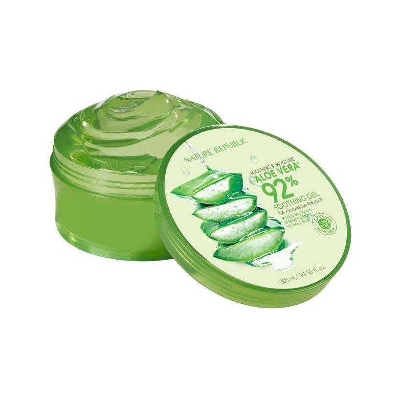 [NATURE REPUBLIC] Soothing & Moisture Aloe Vera 92% Soothing Gel 300ml - Glam Global UK