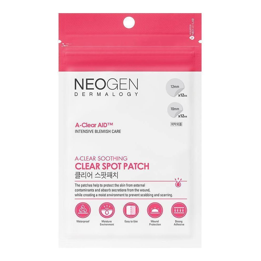 NEOGEN A-Clear AID Soothing Spot Patch, 24 COUNT (1 PACK) - Glam Global UK