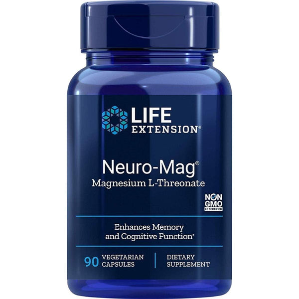 Neuro - Mag Magnesium L - Threonate Dietary Supplements, 90 Capsules, Pack of 2 - Glam Global UKLife Extension