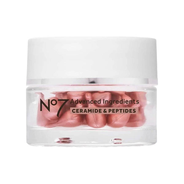 No7 Advanced Ingredients Ceramide & Peptides Facial Capsules (30 Count) - Glam Global UKNo7