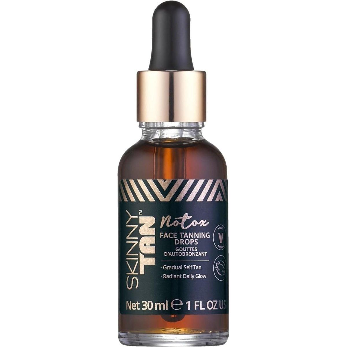 Notox Moisturising Face Tanning Drops - Dark Self Tan, 30ml - Glam Global UK