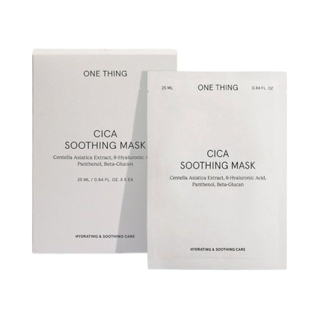 [ONE THING] Cica Soothing Facial Sheet Mask 5P - Glam Global UK