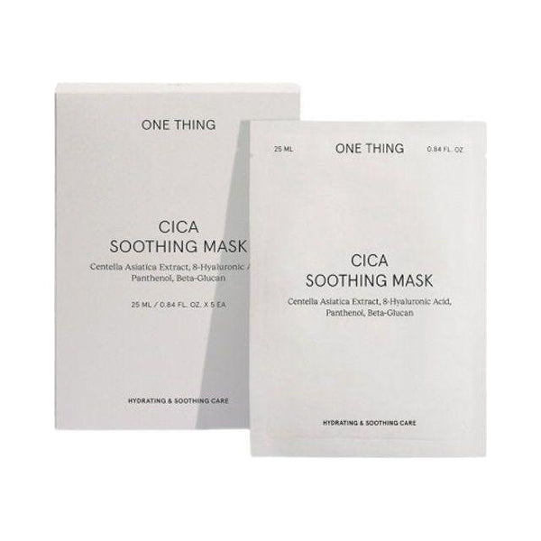 [ONE THING] Cica Soothing Facial Sheet Mask 5P - Glam Global UKONE THING