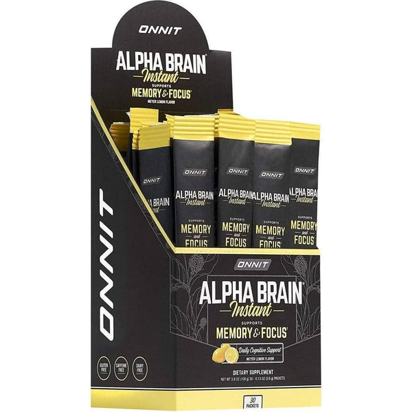Onnit Alpha Brain Instant - Meyer Lemon Flavor - Nootropic Brain Booster - 30Ct - Glam Global UKOnnit