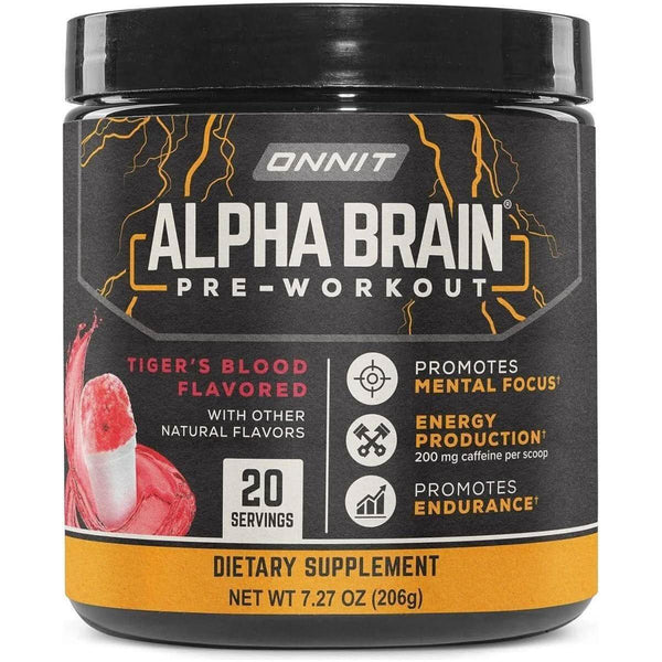Onnit Alpha Brain Pre - Workout - Tiger'S Blood (20 Serving Tub) - Glam Global UKOnnit