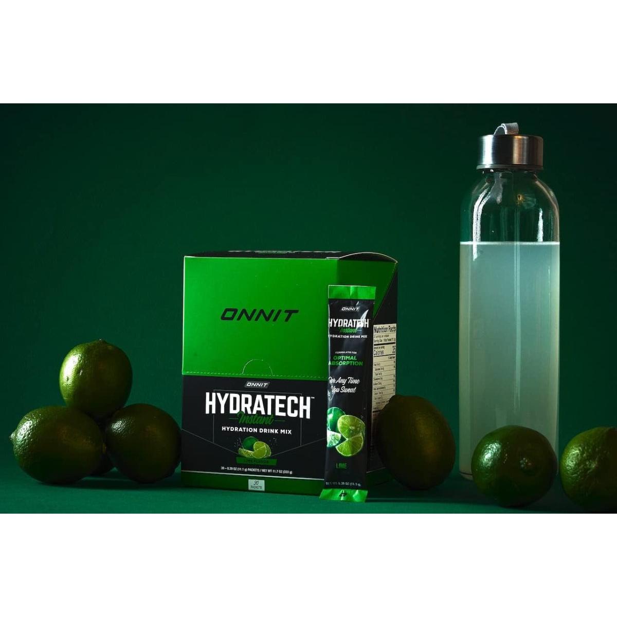 Onnit Hydratech™ Instant Electrolyte Replenishment Hydration Multiplier Drink Mix Powder - Fresh Lime (30Ct) - Glam Global UK