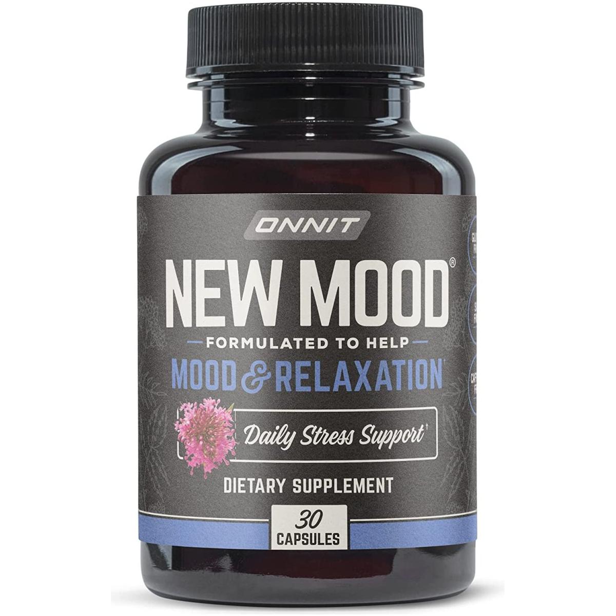 Onnit New Mood - Occasional Stress Relief, Sleep and Mood Support Supplement, 30 Count - Glam Global UK