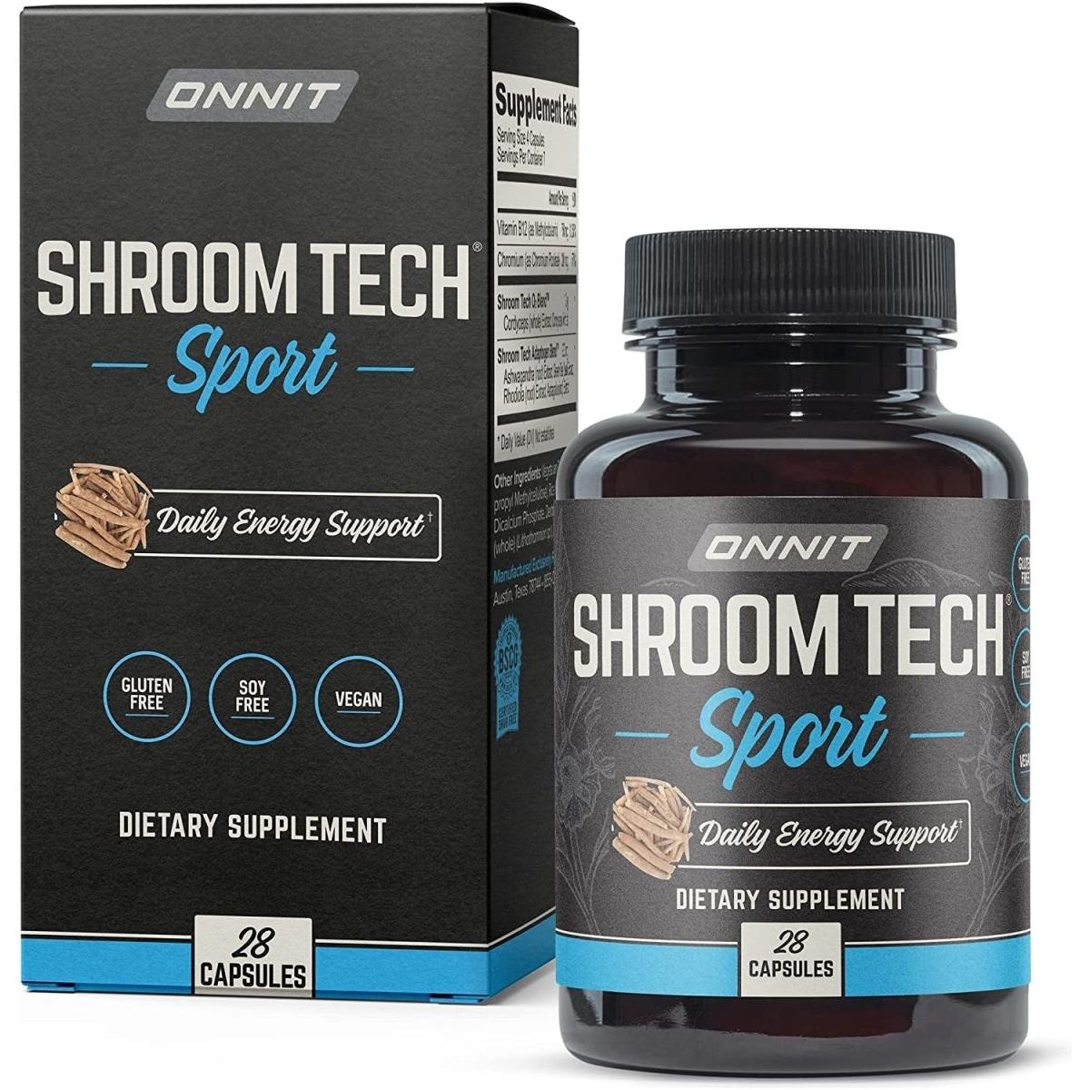 Onnit Shroom Tech SPORT: Clinically Studied Preworkout Supplement with Cordyceps Mushroom (28Ct) - Glam Global UK