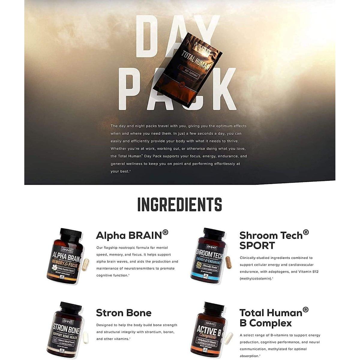 Onnit Total Human Day and Night Vitamin Packs for Men and Women, 7-Day Supply Capsule- Adult Multivitamin - Glam Global UK