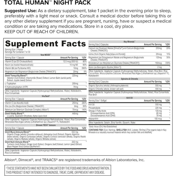 Onnit Total Human Day and Night Vitamin Packs for Men and Women, 7 - Day Supply Capsule - Adult Multivitamin - Glam Global UKOnnit