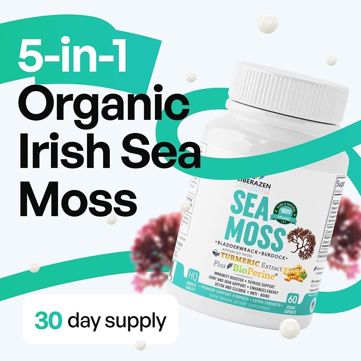 Organic Irish Sea Moss Pills - 60 Capsules - Glam Global UK