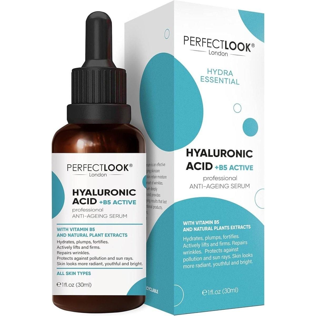 Perfect Look London Advanced Hyaluronic Acid Serum for Face with Vitamin B5 - Glam Global UK