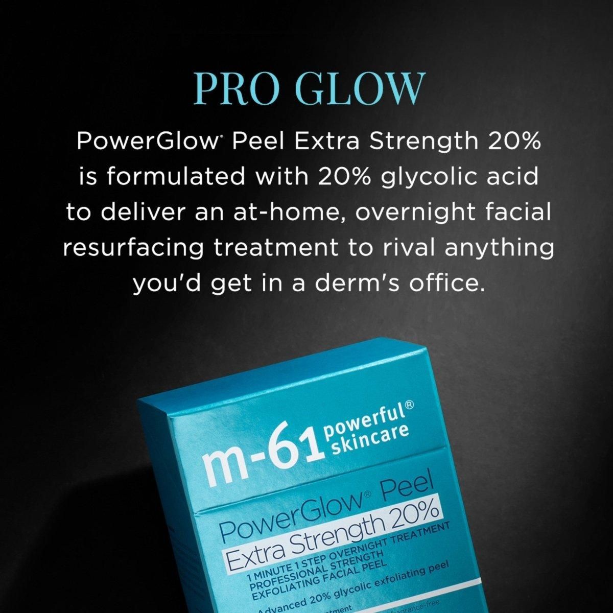 M - 61 PowerGlow Peel Extra Strength 20% - 20 Treatments - Glam Global UKM - 61