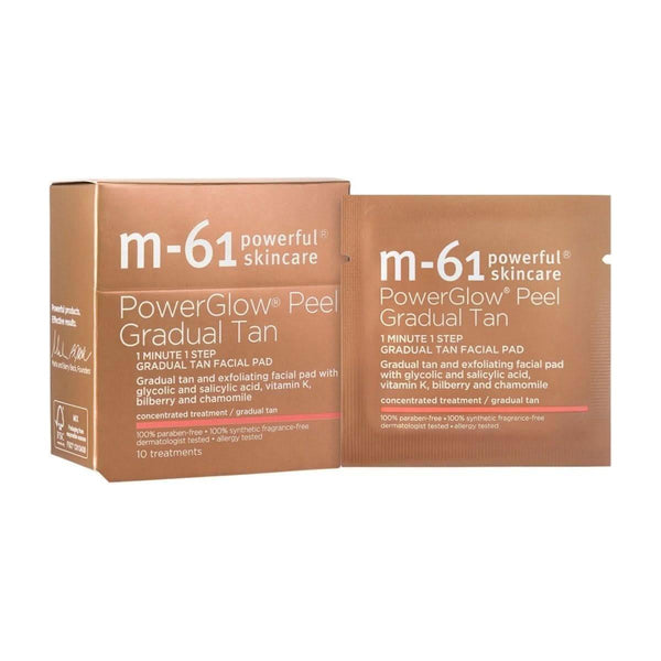 M - 61 Powerglow Peel Gradual Tan - 30 Treatments - Glam Global UKM - 61