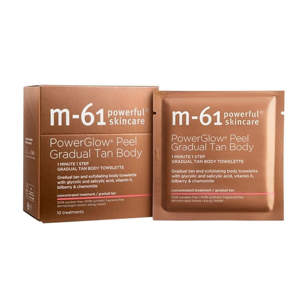 M - 61 PowerGlow Peel Gradual Tan Body - 10 Treatments - Glam Global UKM - 61