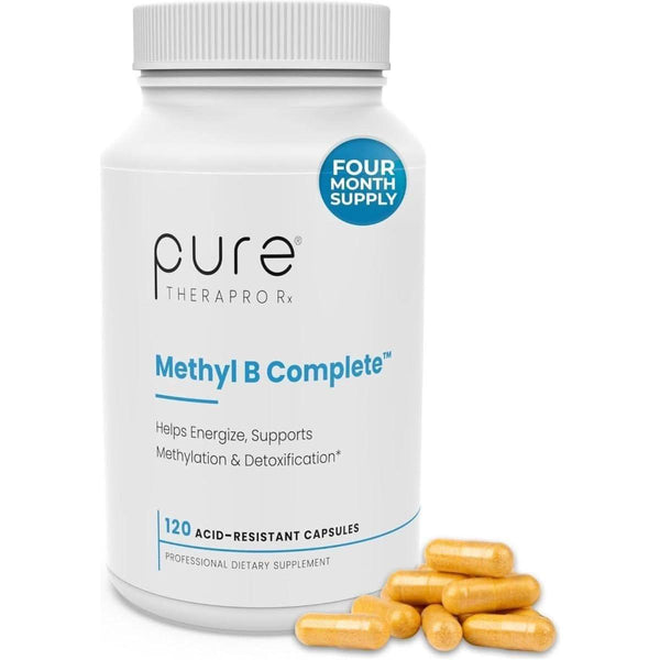 Pure Therapro Methyl B Complete - Optimal Methylated B Complex W/Quatrefolic 5 - MTHF (Folate) - (120 Vegan Capsules) - Glam Global UKPure Therapro