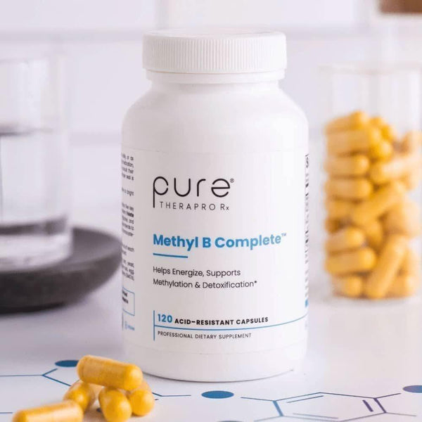 Pure Therapro Methyl B Complete - Optimal Methylated B Complex W/Quatrefolic 5 - MTHF (Folate) - (120 Vegan Capsules) - Glam Global UKPure Therapro