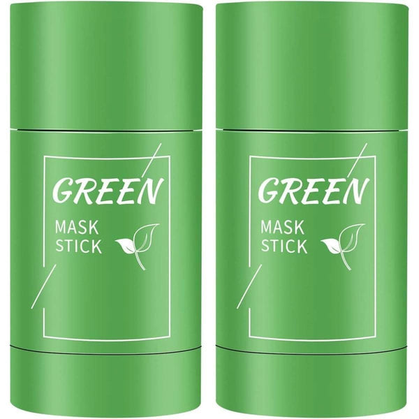 Green Tea Solid Clay Stick Mask Set - 2 Piece Purifying Facial Treatment - Glam Global UKGlam Global UK