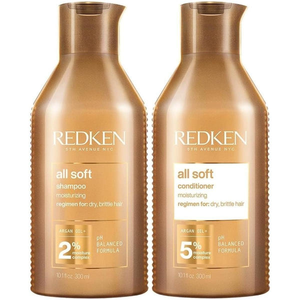 Redken All Soft Duo: Shampoo & Conditioner 300ml Each - Glam Global UKRedkin