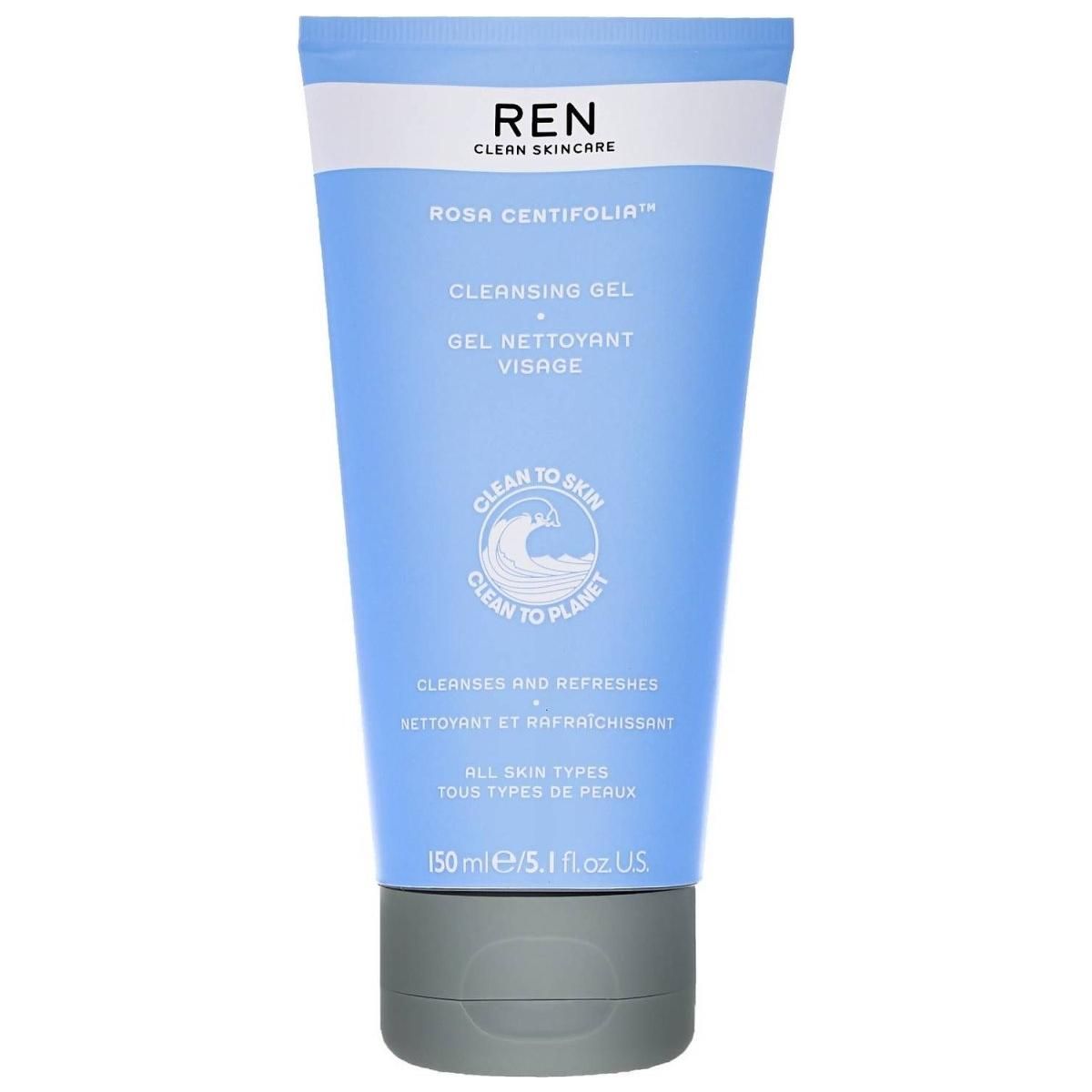 REN Clean Skincare Face Ocean Plastic Edition Rosa Centifolia Cleansing Gel 150ml - Glam Global UK