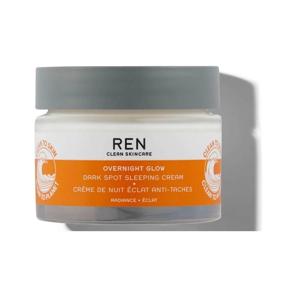 REN Clean Skincare Face Overnight Glow Dark Spot Sleeping Cream 50ml - Glam Global UK