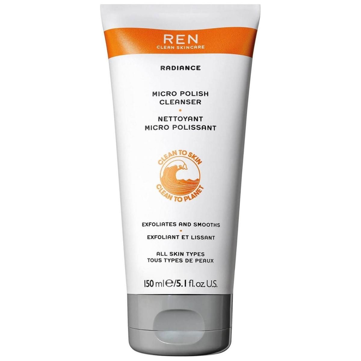 REN Clean Skincare Face Radiance Micro Polish Cleanser 150ml - Glam Global UK