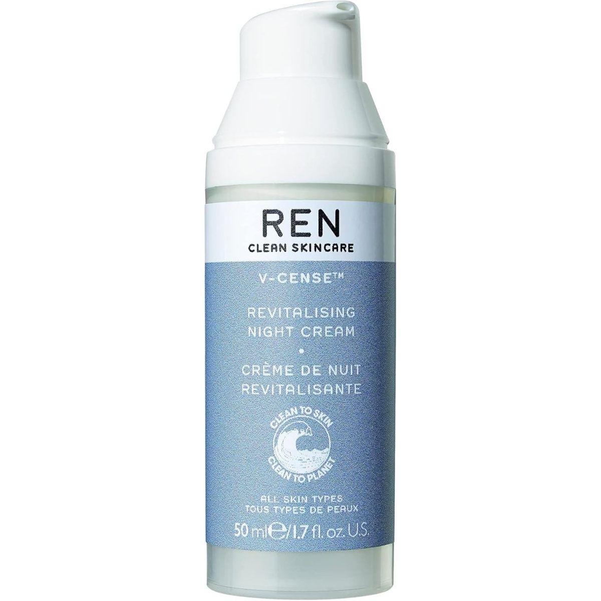 REN Clean Skincare Face V-Cense Revitalising Night Cream 50ml - Glam Global UK