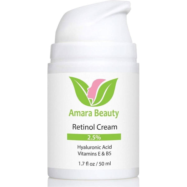 Amara Beauty Retinol Cream for Face 2.5% with Hyaluronic Acid & Vitamin E & B5 - 50 Ml - Glam Global UKAmara Beauty