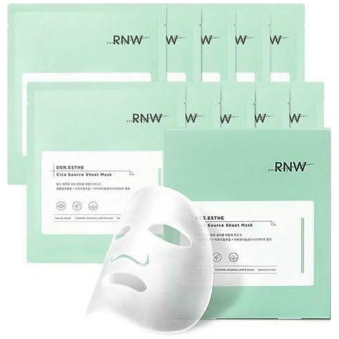 RNW DER.ESTHE Cica Source Sheet Mask 27ml x 10ea - Glam Global UKRNW