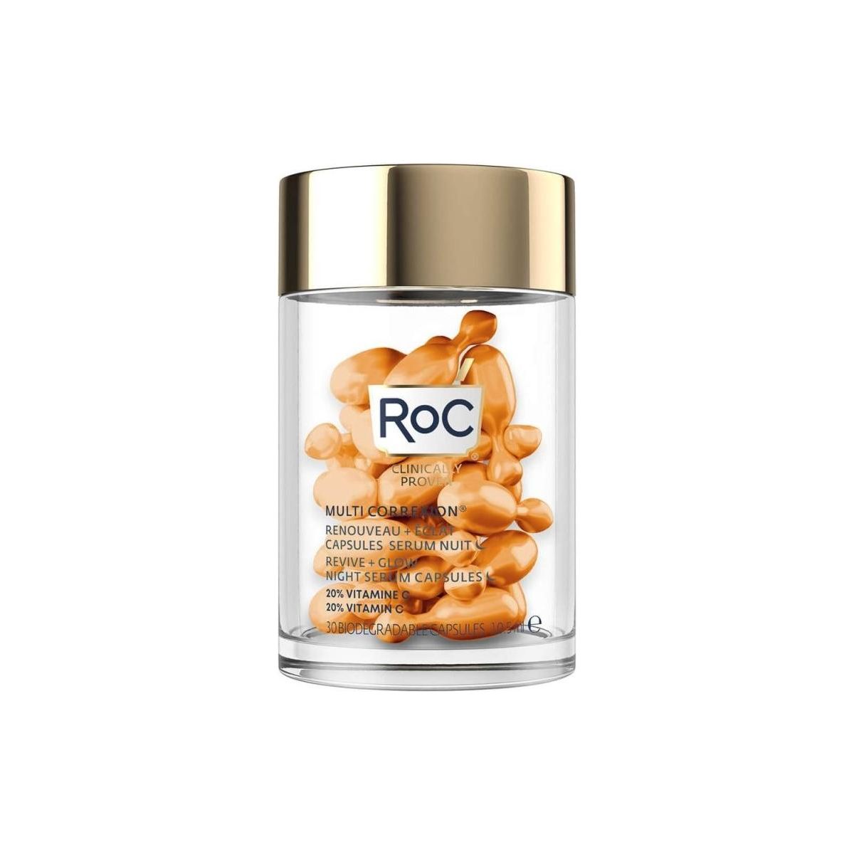 RoC Skincare Multi Correxion Revive + Glow Night Serum 30 Capsules - Glam Global UK