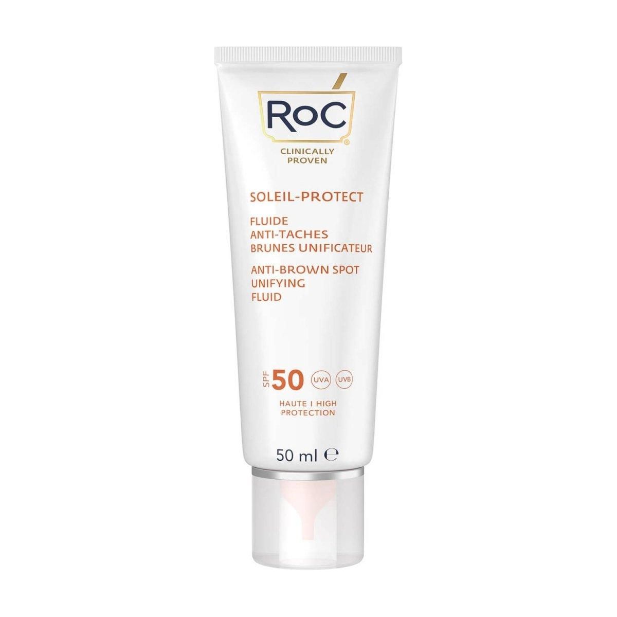 RoC Skincare Soleil-Protect Unifying Fluid Anti-Brown Spots SPF50 - 50ml - Glam Global UK