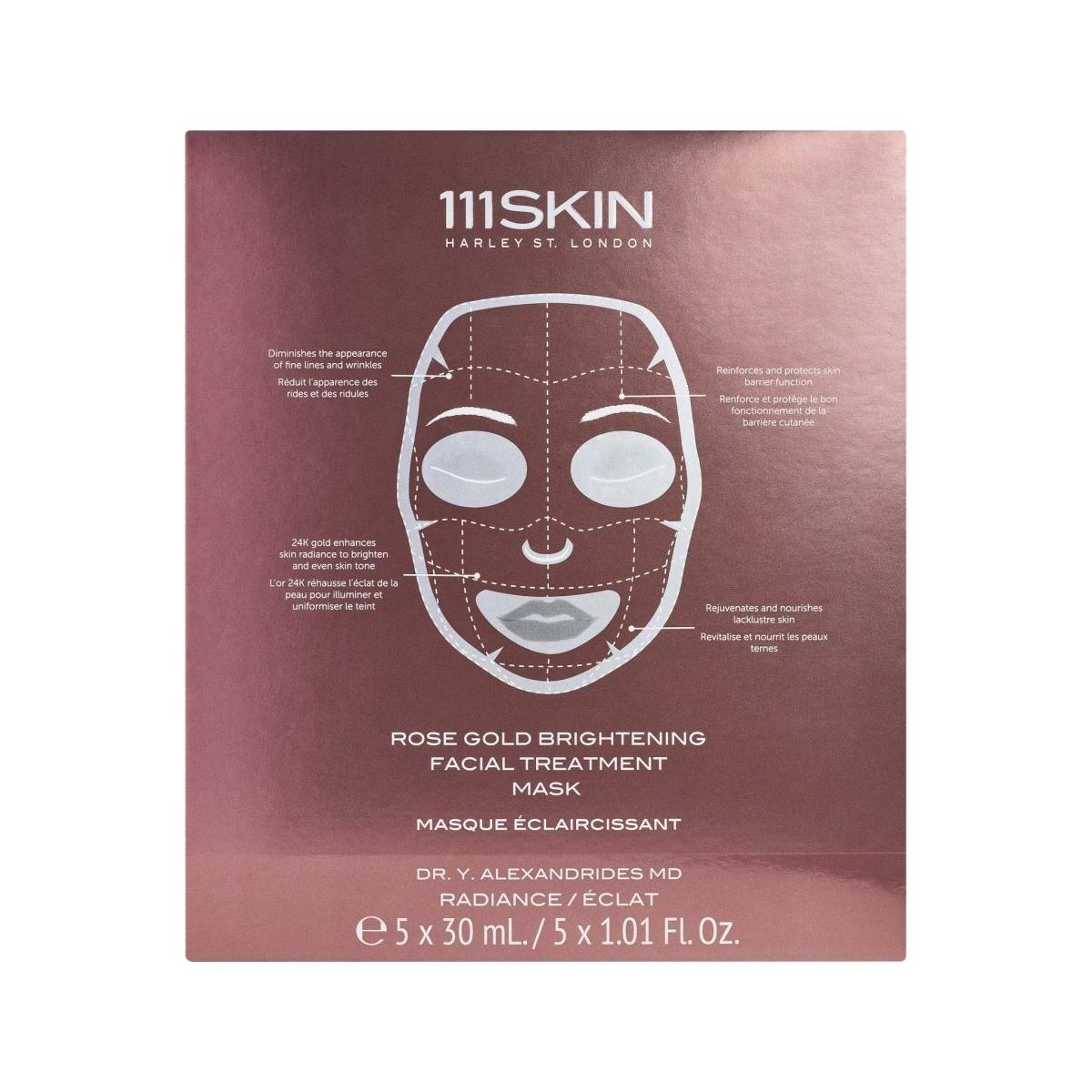 Rose Gold Brightening 5-Piece Facial Treatment Mask Set - Glam Global UK