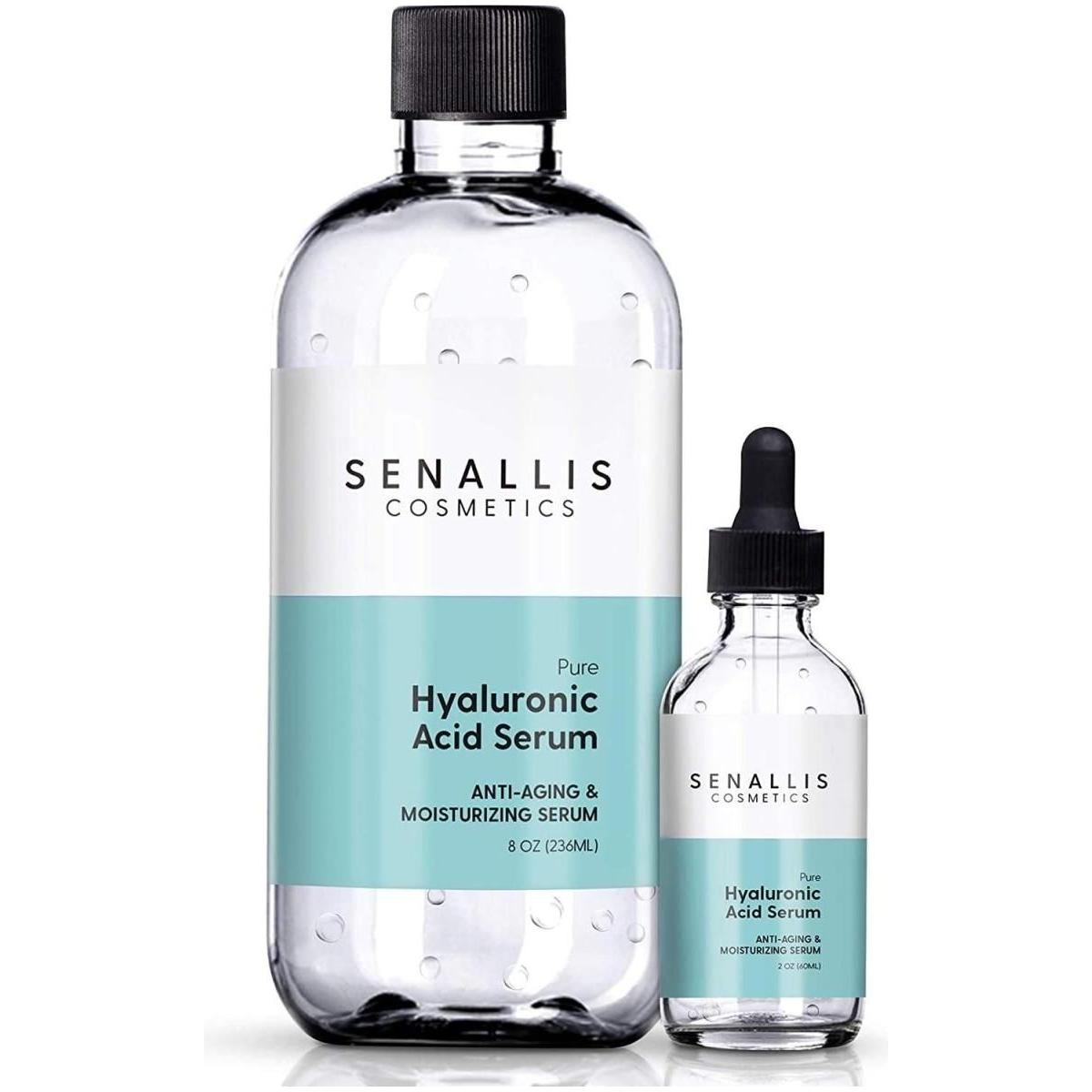 ‎SenAllis Cosmetics Hyaluronic Acid Serum 240ml and 30ml - Glam Global UK