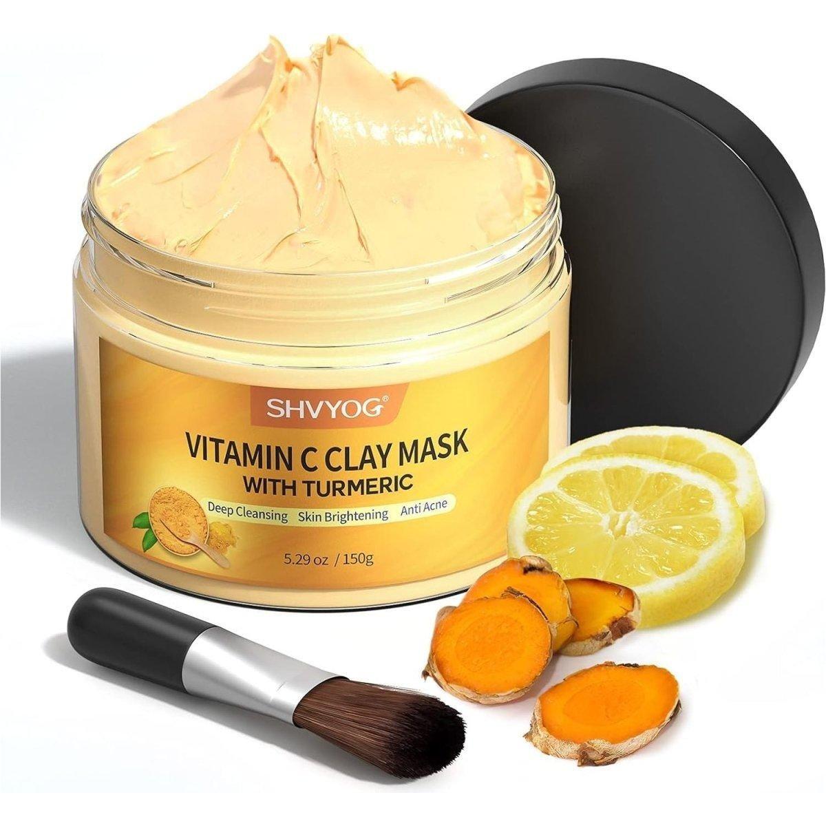 SHVYOG Turmeric Vitamin C Clay Mask - 150ml - Glam Global UK