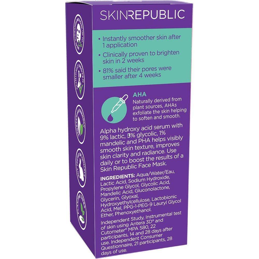 Skin Republic AHA 15% + PHA Serum 30ml - Glam Global UK