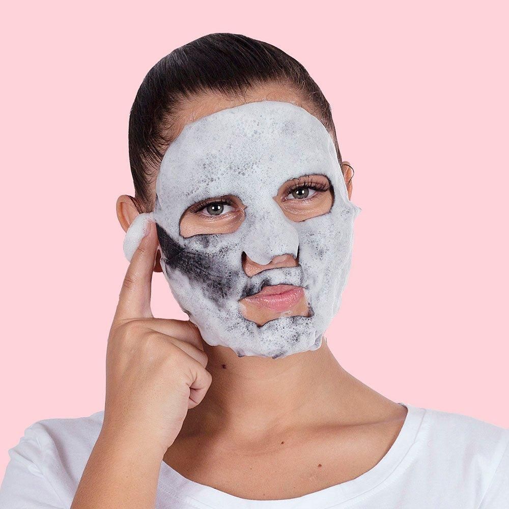 Skin Republic Bubble Purifying + Charcoal Face Sheet Mask (Pack Of 10) - Glam Global UK