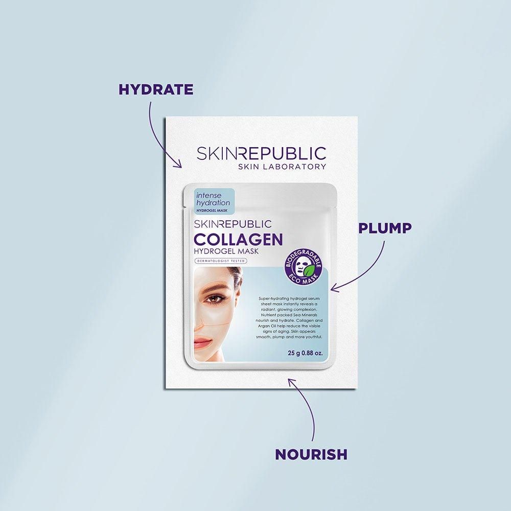 Skin Republic Collagen Hydrogel Face Sheet Mask - Glam Global UK