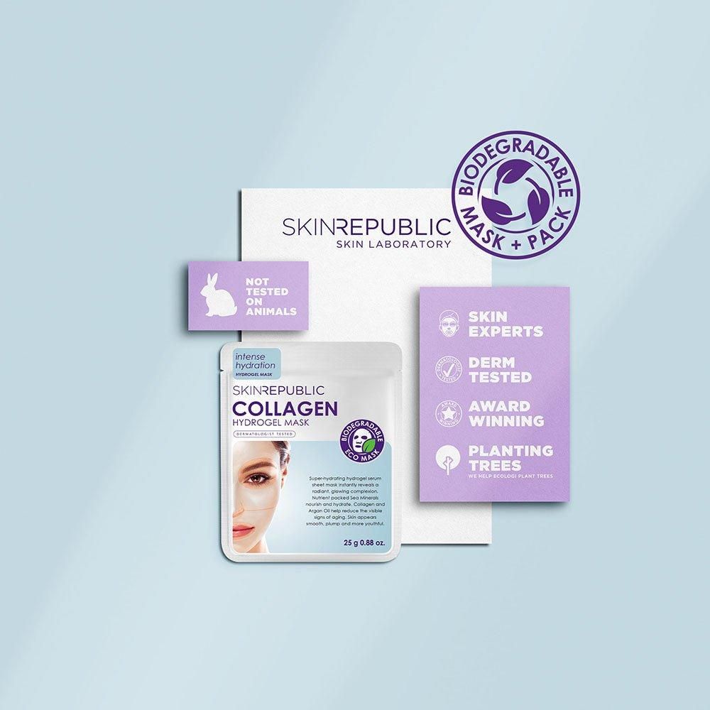 Skin Republic Collagen Hydrogel Face Sheet Mask - Glam Global UK