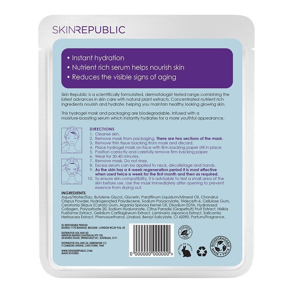 Skin Republic Collagen Hydrogel Face Sheet Mask - Glam Global UK