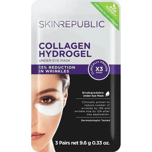 Skin Republic Collagen Hydrogel Under Eye Patches (3 Pairs) - Glam Global UKSkin Republic