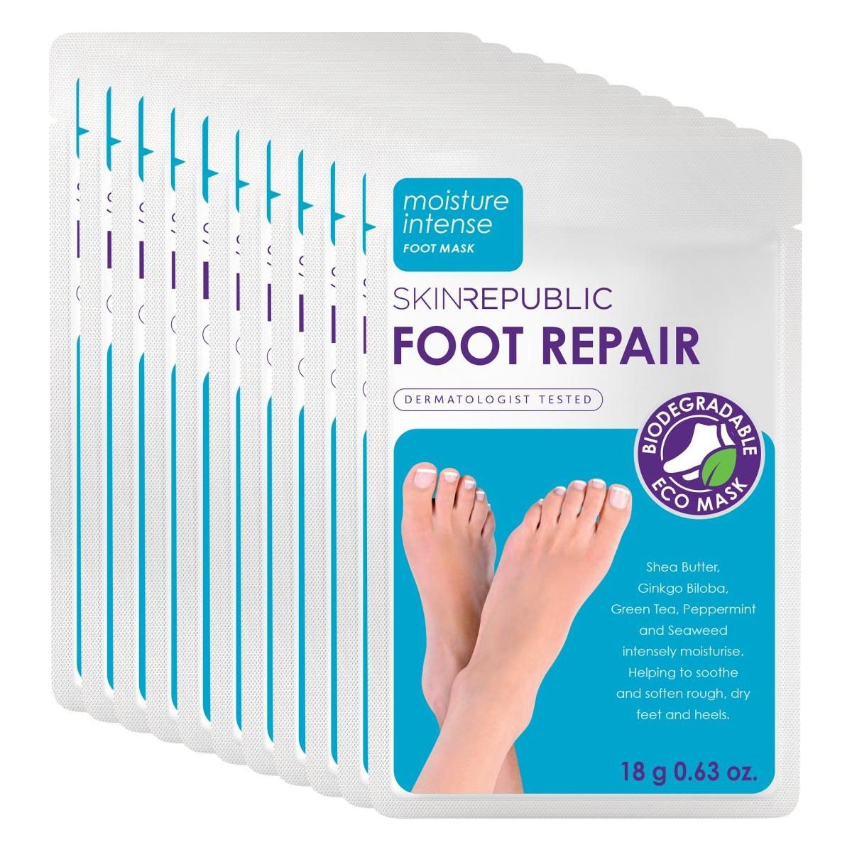 Skin Republic Foot Repair Mask (Pack Of 10) - Glam Global UK