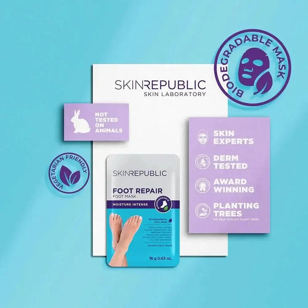 Skin Republic Foot Repair Mask (Pack Of 10) - Glam Global UKSkin Republic