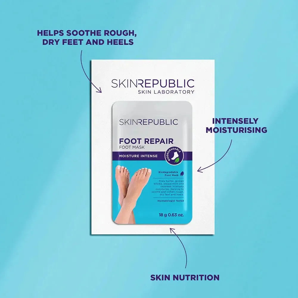 Skin Republic Foot Repair Mask (Pack Of 10) - Glam Global UK