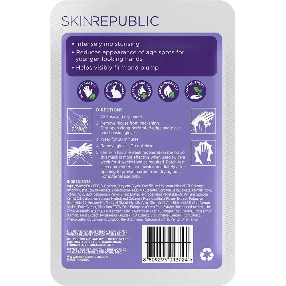 Skin Republic Hand Repair Hand Mask - Glam Global UK