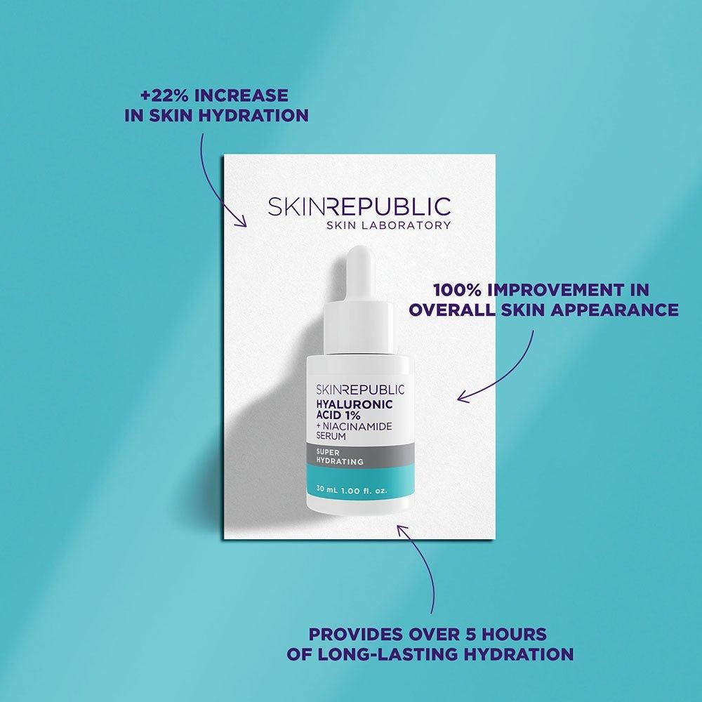 Skin Republic Hyaluronic Acid 1% + Niacinamide Serum 30ml - Glam Global UK