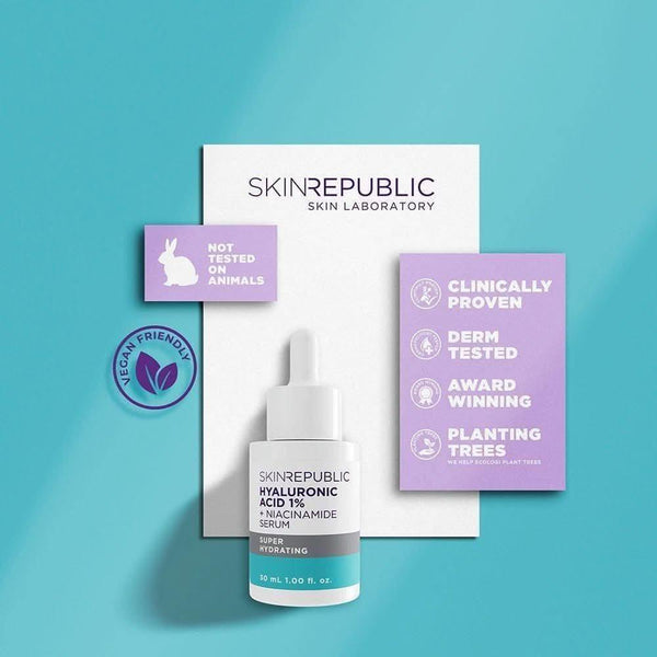 Skin Republic Hyaluronic Acid 1% + Niacinamide Serum 30ml - Glam Global UKSkin Republic