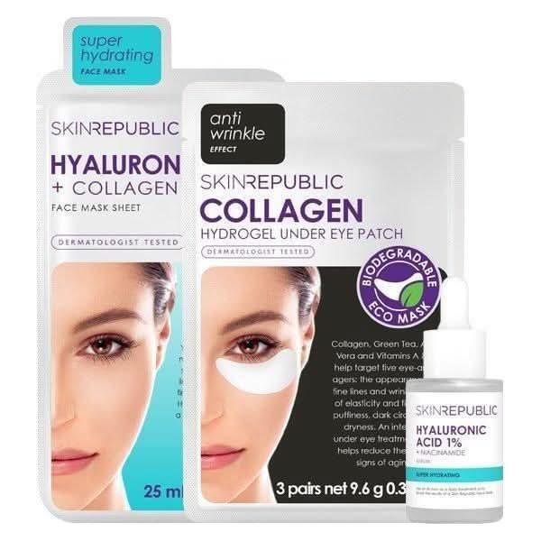 Skin Republic Hydrate + Smooth hyaluronic Collection - Glam Global UKSkin Republic