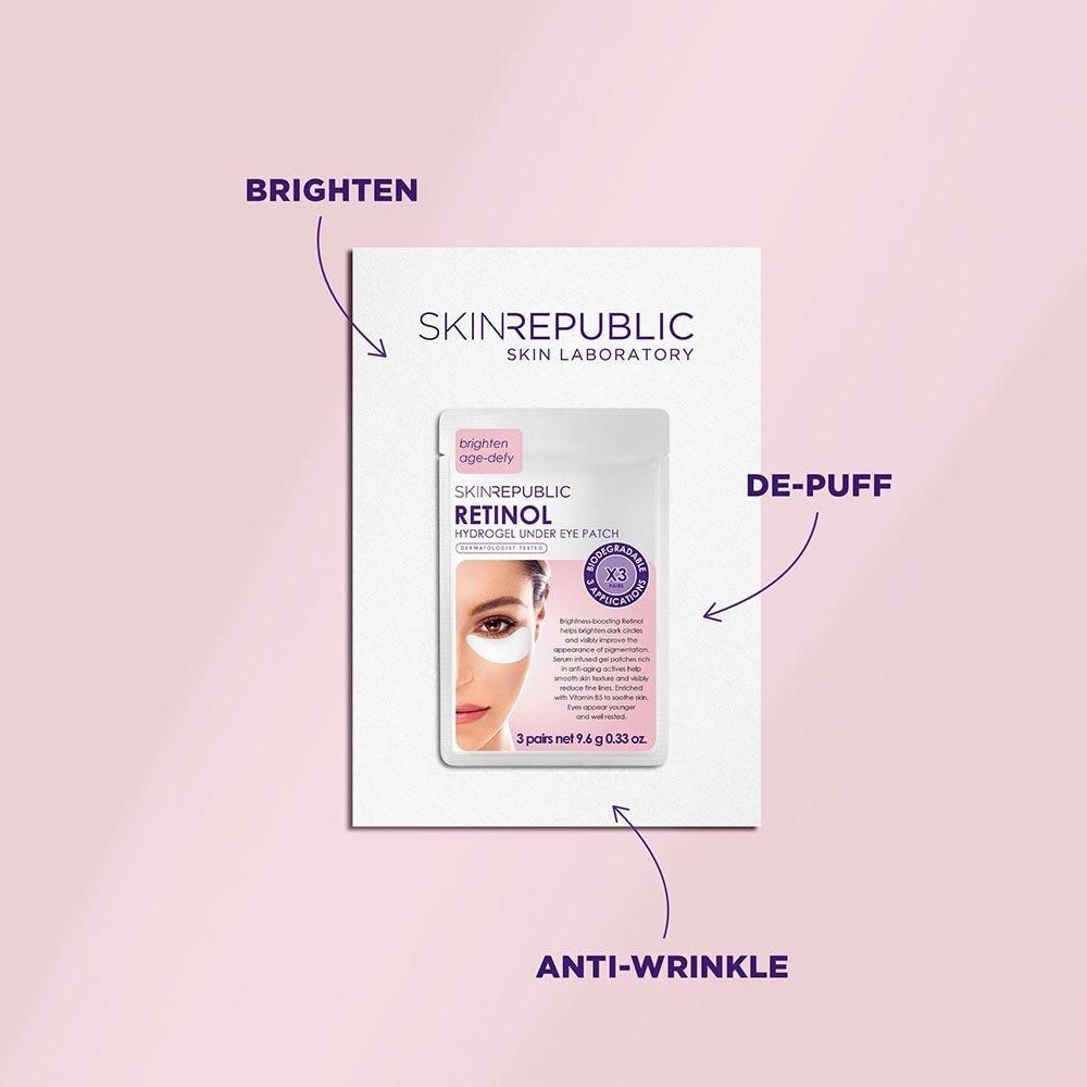 Skin Republic Retinol Hydrogel Under Eye Patches (Pack Of 10) - Glam Global UK