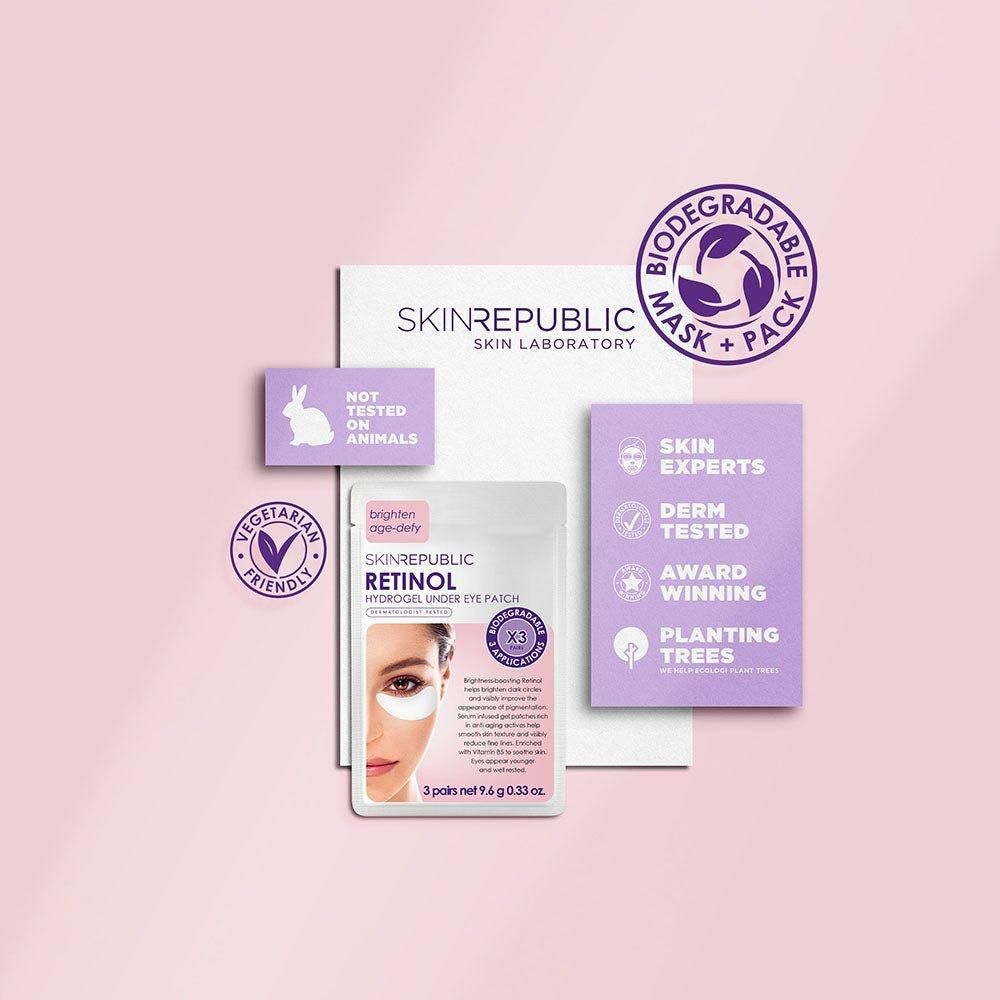 Skin Republic Retinol Hydrogel Under Eye Patches (Pack Of 10) - Glam Global UK